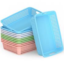 Conjunto de 12 Cestos Plásticos para Armazenamento BeapTcely 38x25x8 cm Conjunto de 12 Cestos Plásticos para Armazenamento BeapTcely 38x25x8 cm