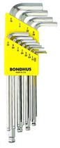 Conjunto de 12 chaves L Bondhus .050-5/16" com revestimento BriteGuard Conjunto de 12 chaves L Bondhus .050-5/16" com revestimento BriteGuard