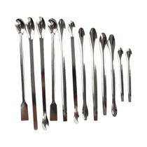 Conjunto De 12 Colheres De Amostragem De Aço Inoxidável Para Laboratório, Espátulas Micro Para Conjunto De 12 Colheres De Amostragem De Aço Inoxidável Para Laboratório, Espátulas Micro Para