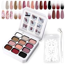 Conjunto de 12 cores de esmalte de gel U-Shinein Gradient Painting Conjunto de 12 cores de esmalte de gel U-Shinein Gradient Painting