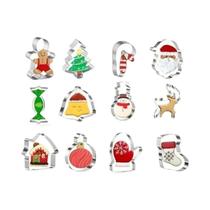 Conjunto De 12 Cortadores De Biscoito De Natal Em Aço Inoxidável, Moldes De Confeitaria, Utensílios Conjunto De 12 Cortadores De Biscoito De Natal Em Aço Inoxidável, Moldes De Confeitaria, Utensílios
