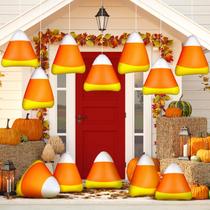 Conjunto de 12 decorações infláveis de milho doce de Halloween