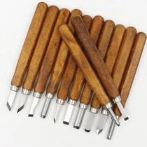 Conjunto De 12 Ferramentas De Escultura Em Madeira Para Trabalhos Manuais De Gravação E Escultura Em Conjunto De 12 Ferramentas De Escultura Em Madeira Para Trabalhos Manuais De Gravação E Escultura Em