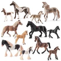 Conjunto de 12 Figuras de Cavalo Realistas THINKBAY Conjunto de 12 Figuras de Cavalo Realistas THINKBAY