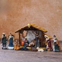 Conjunto De 12 Figuras De Presépio De Natal Em Resina, Estátua De Mesa Para Decoração De Casa Conjunto De 12 Figuras De Presépio De Natal Em Resina, Estátua De Mesa Para Decoração De Casa