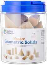 Conjunto de 12 Formas Geométricas de Madeira para Aprendizagem