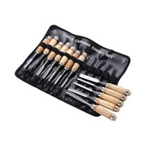 Conjunto De 12 Formões De Madeira De Tamanho Completo Com Estojo, Kit De Ferramentas Para Projetos