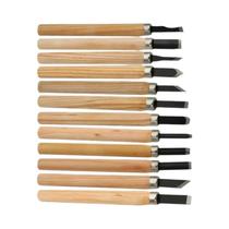 Conjunto De 12 Formões Para Escultura Em Madeira Para Cortes Básicos E Trabalhos Detalhados Em