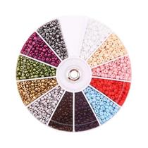 Conjunto De 12 Grades Com 2000 Miçangas De Vidro Para Fazer Joias DIY, Pulseiras, Colares E Brincos