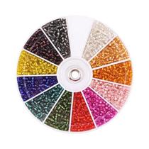 Conjunto De 12 Grades Com 2000 Miçangas De Vidro Para Fazer Joias DIY, Pulseiras, Colares E Brincos