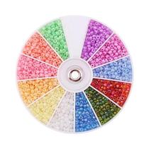 Conjunto De 12 Grades Com 2000 Miçangas De Vidro Para Fazer Joias DIY, Pulseiras, Colares E Brincos