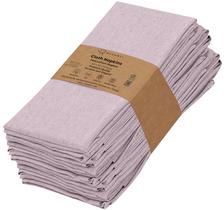 Conjunto de 12 guardanapos de tecido RUVANTI de algodão poliéster malva 18x18 Conjunto de 12 guardanapos de tecido RUVANTI de algodão poliéster malva 18x18