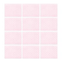Conjunto de 12 Jogos Americanos Retangulares Saleen Rosa Pastel Conjunto de 12 Jogos Americanos Retangulares Saleen Rosa Pastel