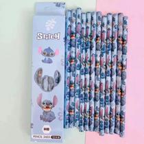 Conjunto de 12 Lápis de Madeira Disney Stitch - Ideal para Desenho e Estudo Conjunto de 12 Lápis de Madeira Disney Stitch - Ideal para Desenho e Estudo