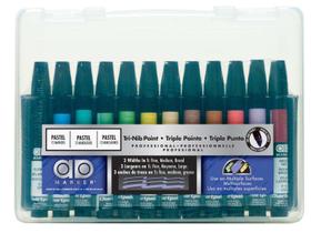 Conjunto de 12 marcadores pastel tri-ponta AD Marker AD12SETP Conjunto de 12 marcadores pastel tri-ponta AD Marker AD12SETP