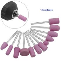 Conjunto de 12 Mini Brocas para Unhas com Haste de 2,35mm - Para Polimento e Lixamento Conjunto de 12 Mini Brocas para Unhas com Haste de 2,35mm - Para Polimento e Lixamento
