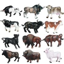 Conjunto de 12 Miniaturas de Gado - Figuras de Brinquedo Hiawbon