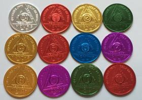 Conjunto de 12 moedas de medalhão AA de recuperação BSP comemorativas de 24 horas e 11 meses