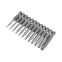 Conjunto De 12 Peças De Bits De Chave De Fenda Magnéticos Torx Com Haste Hexagonal De 1/4, T5-T40,