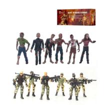 Conjunto de 12 peças de bonecos de ação LIVELYOU Army Men and Zombie Conjunto de 12 peças de bonecos de ação LIVELYOU Army Men and Zombie