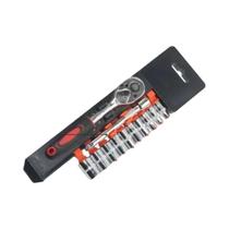 Conjunto De 12 Peças De Soquetes Com Catraca Chave Multifuncional Para Manutenção De Carros E