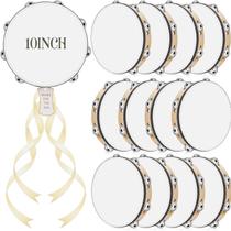 Conjunto de 12 polegadas Tambourine Lukmaa de 10 polegadas para adultos com etiquetas de presente Conjunto de 12 polegadas Tambourine Lukmaa de 10 polegadas para adultos com etiquetas de presente