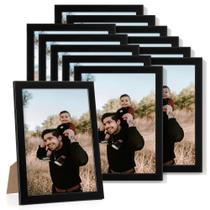 Conjunto de 12 porta-retratos Heimlove pretos 6x8 para parede/mesa