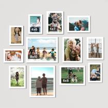 Conjunto de 12 porta-retratos Heimlove White Collage com suporte