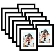 Conjunto de 12 porta-retratos Picrit 8,5x11 pretos para parede/mesa