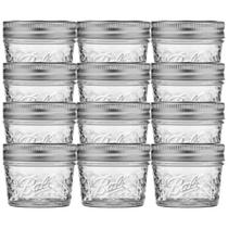 Conjunto de 12 Potes de Geléia Ball Mason 120 ml com Textura Matelassê Conjunto de 12 Potes de Geléia Ball Mason 120 ml com Textura Matelassê