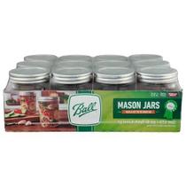 Conjunto de 12 Potes Mason Ball de 236 ml com Tampa Hermética para Conservas Conjunto de 12 Potes Mason Ball de 236 ml com Tampa Hermética para Conservas