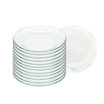 Conjunto de 12 Pratos de Vidro Fundo Liso 22 cm Almoço Jantar Mesa Transparente Conjunto de 12 Pratos de Vidro Fundo Liso 22 cm Almoço Jantar Mesa Transparente