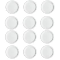Conjunto de 12 Pratos Rasos para Refeições de Porcelana Iguaçu Classe Única Branco