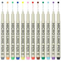 Conjunto de 12 tintas de arquivo à prova d'água Micro Pens STANBLUE 05