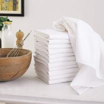 Conjunto de 12 toalhas de prato Flour Sack DG Collections 100% algodão Conjunto de 12 toalhas de prato Flour Sack DG Collections 100% algodão