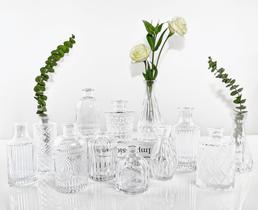 Conjunto de 12 vasos Glass Bud Vases TBWIND para peças centrais Conjunto de 12 vasos Glass Bud Vases TBWIND para peças centrais