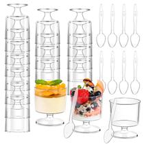 Conjunto de 120 Copos de Sobremesa Transparentes de Plástico 5oz mwellewm Conjunto de 120 Copos de Sobremesa Transparentes de Plástico 5oz mwellewm