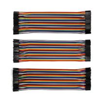 Conjunto De 120 Fios Jumper Dupont De 10cm, 20cm E 30cm M-M, M-F, F-F Para Projetos DIY Com Arduino