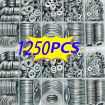 Conjunto De 1250 Arruelas Planas Para Fixação De Parafusos Em Projetos DIY, Melhora a Planicidade E Conjunto De 1250 Arruelas Planas Para Fixação De Parafusos Em Projetos DIY, Melhora a Planicidade E