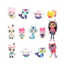 Conjunto De 13 Peças De Figuras De PVC Gabby Dollhouse, Animais De Desenho Animado, Gato E Cachorro