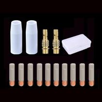 Conjunto De 14 Bicos De Cerâmica Antiaderentes Para Soldagem, Com Luva Protetora Resistente a Altas Conjunto De 14 Bicos De Cerâmica Antiaderentes Para Soldagem, Com Luva Protetora Resistente a Altas
