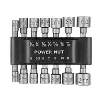 Conjunto De 14 Peças De Chave Hexagonal Com Cabo, Extensão De Chave De Fenda E Inserto Pneumático