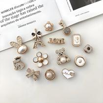 Conjunto De 14 Pingentes Dourados De Pérolas Falsas Para Sapatos, Destacáveis DIY Para CROCS,