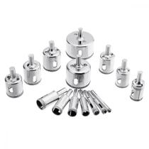 Conjunto de 15 abridores de orifícios de vidro Diamond 6-50 mm Ceramic Wokex