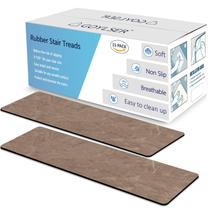 Conjunto de 15 antiderrapantes Carpet Stair Treads GOYLSER, marrom de 8 x 30 polegadas