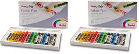 Conjunto de 15 cores Fabric Fun Pastel Dye Sticks Pentel Arts (PTS-15)