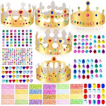 Conjunto de 15 Coroas de Papel Douradas MGZTTHW para Crianças com Adesivos
