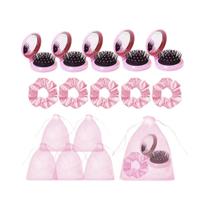 Conjunto De 15 Peças De Acessórios De Cabelo Em Organza Ajustável Com Espelho, Pente, Almofada De Ar Conjunto De 15 Peças De Acessórios De Cabelo Em Organza Ajustável Com Espelho, Pente, Almofada De Ar