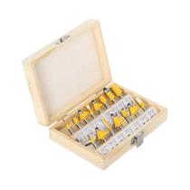 Conjunto De 15 Peças De Brocas Para Router De 1/4 De Polegada, Cortador De Madeira Em Carboneto De