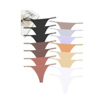 Conjunto De 15 Peças De Lingerie Feminina Em Seda Gelada Sem Costura, Tanga De Cintura Baixa,